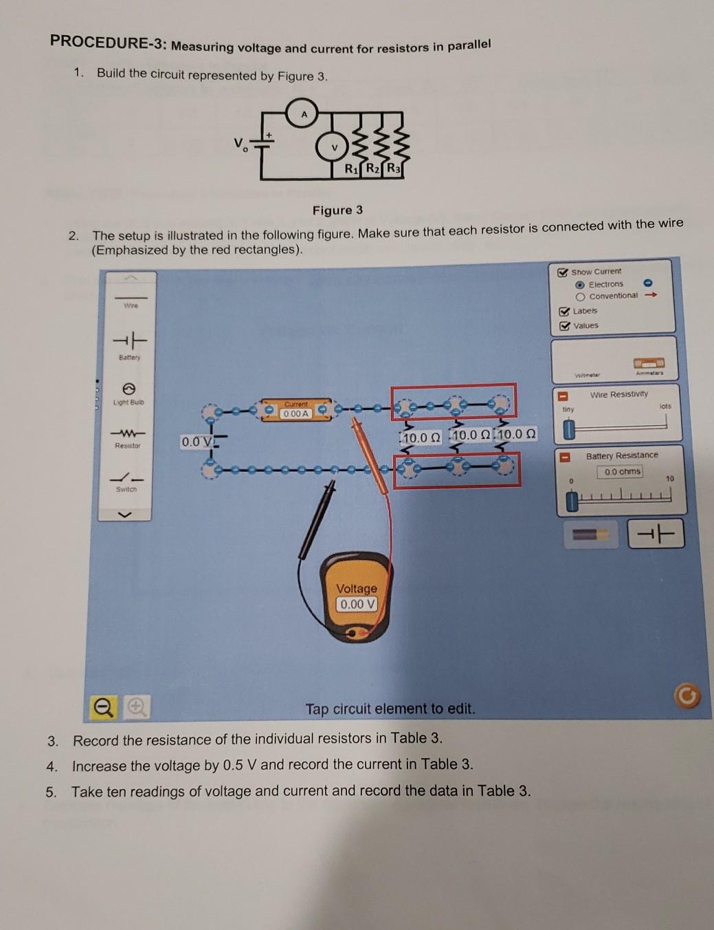 Solved PROCEDURE-3: Measuring Voltage And Current For | Chegg.com