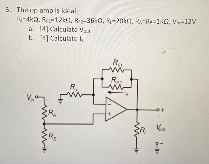 Solved The op amp is ideal; | Chegg.com