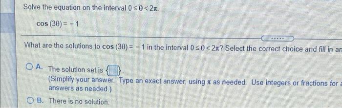 Solved Solve the equation on the interval 0 50