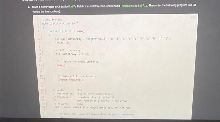 Solved usting System, public static class Lob7 publie-static | Chegg.com