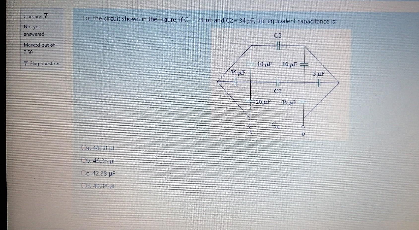 Solved Question 7 For the circuit shown in the Figure, if | Chegg.com