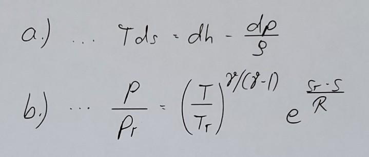 Solved 4 Consider Gibbs Equation With Tds De P D 1 P Chegg Com