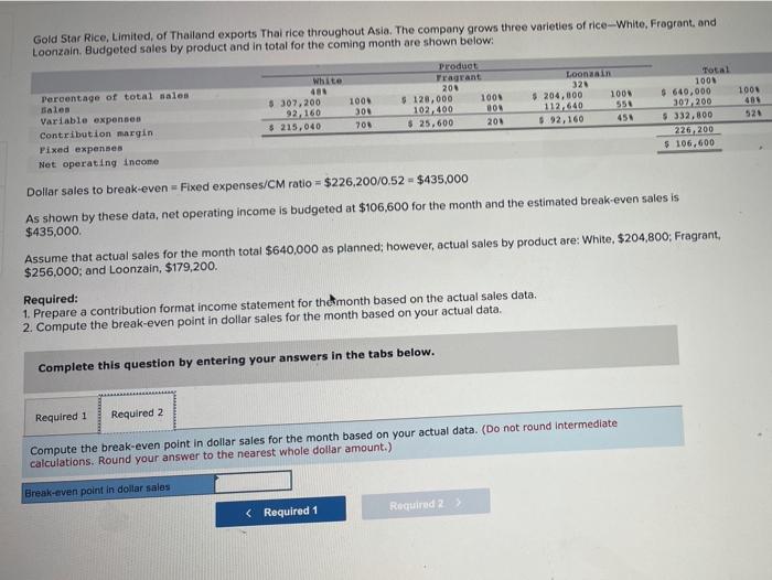 Solved Problem 6-21 (Algo) Sales Mix: Multiproduct | Chegg.com