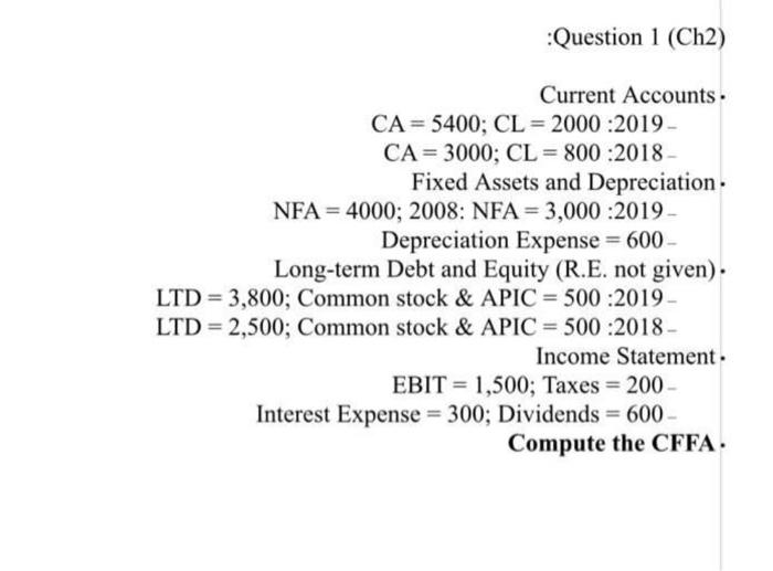 Solved :Question 1 (Ch2) Current Accounts . | Chegg.com
