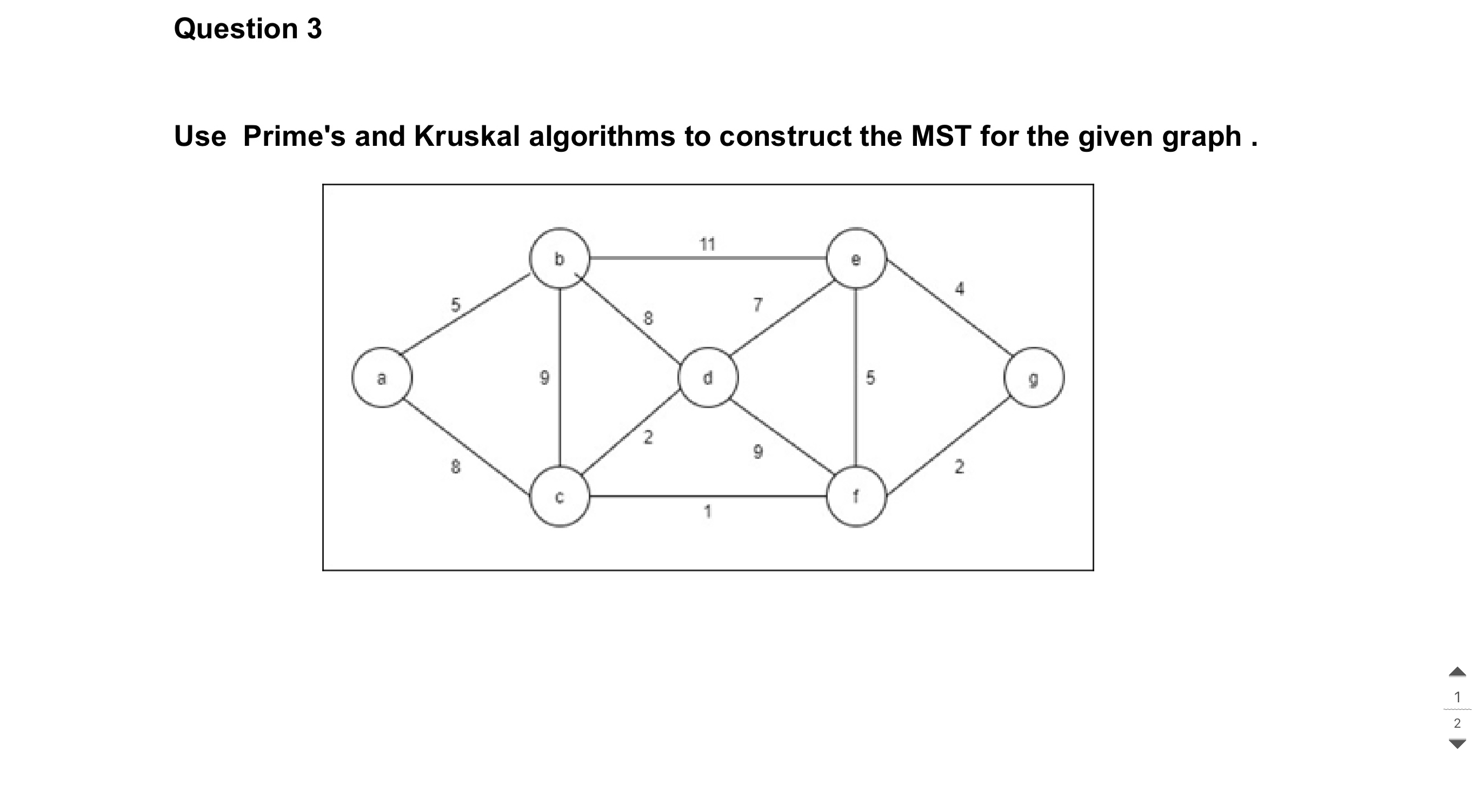 Solved Question Use Prime S And Kruskal Algorithms To Chegg Com