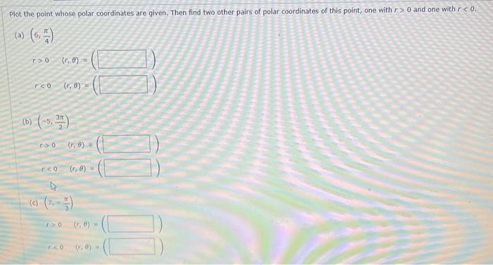 Solved Plot the point whose polar coordinates are given. | Chegg.com