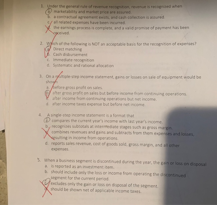 1 Under The General Rule Of Revenue Recognition Chegg 1 Under The General Rule Of Revenue Recognition Chegg