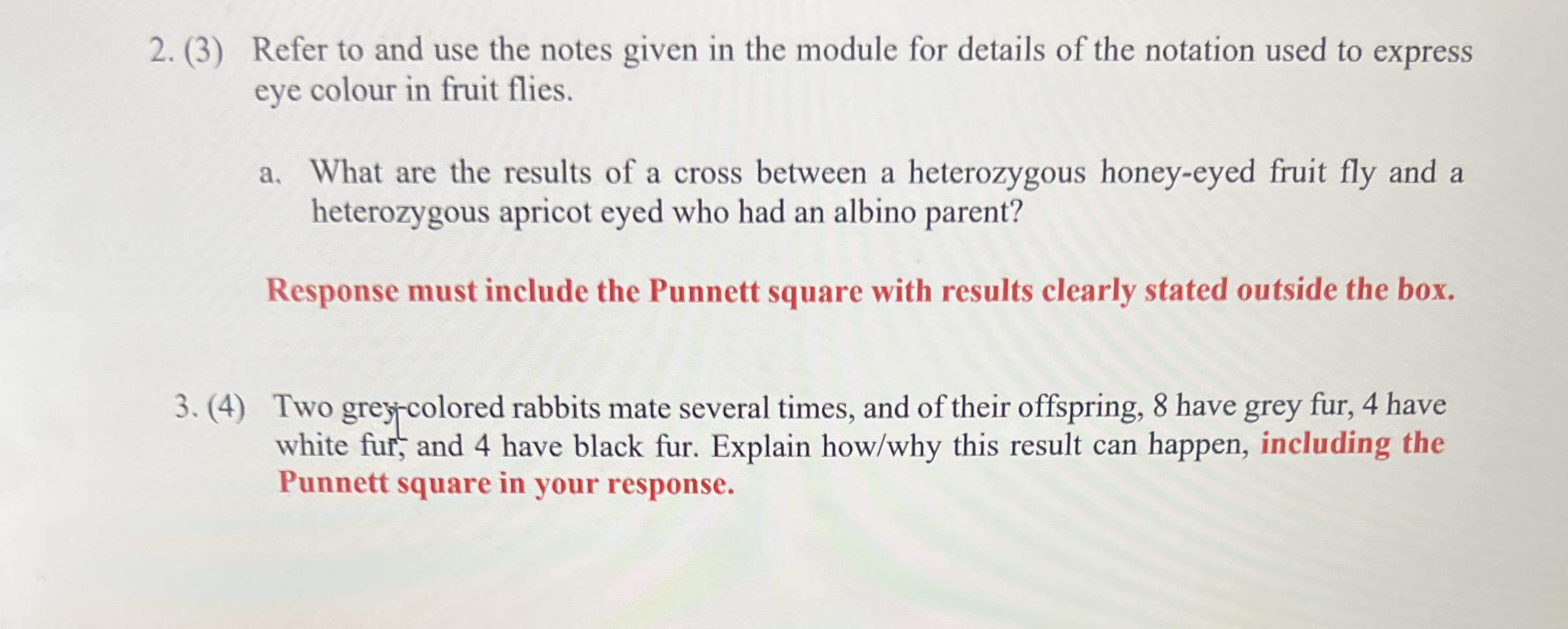 (3) ﻿Refer to and use the notes given in the module