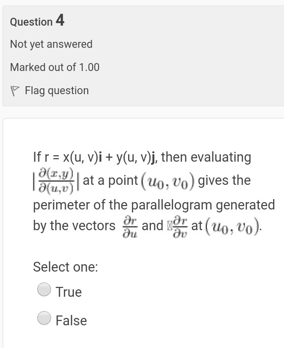 Solved Question 4 Not Yet Answered Marked Out Of 1 00 P F Chegg Com