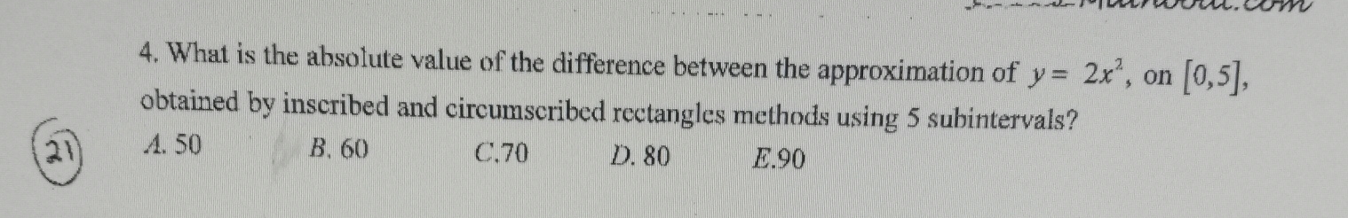 Solved What is the absolute value of the difference between | Chegg.com