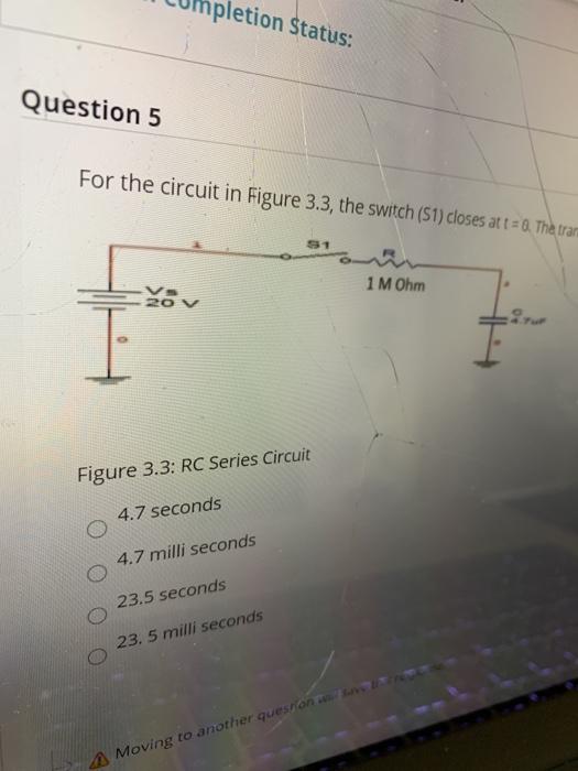 Solved pletion Status: Question 5 For the circuit in Figure | Chegg.com