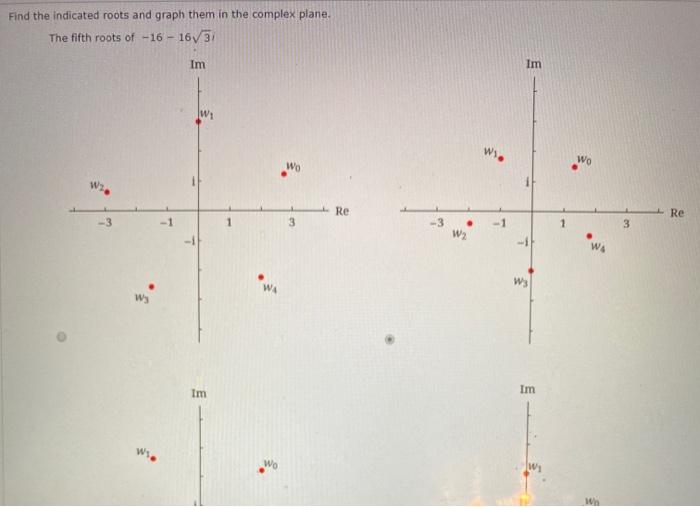 Solved Find the indicated roots and graph them in the | Chegg.com