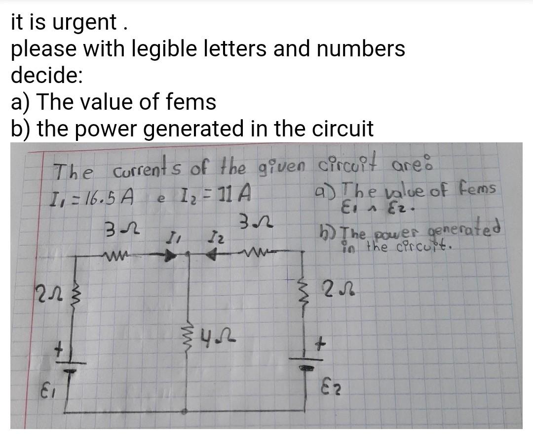 Solved it is urgent. please with legible letters and numbers | Chegg.com