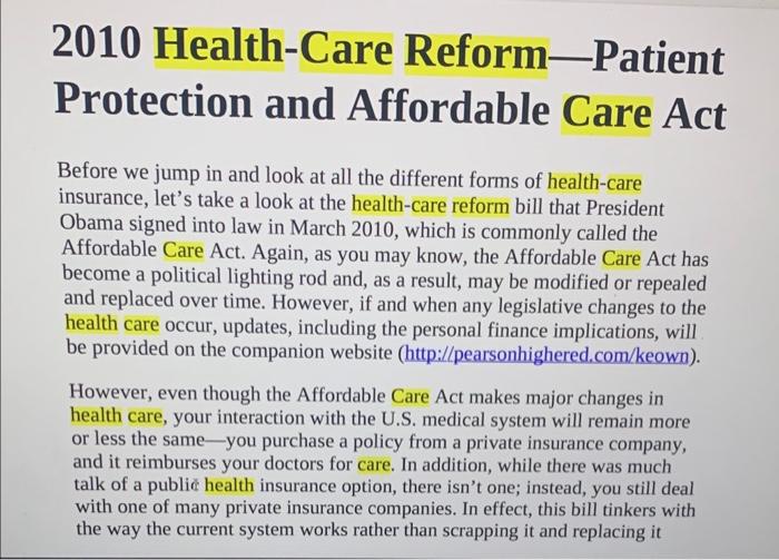 health care reform essay