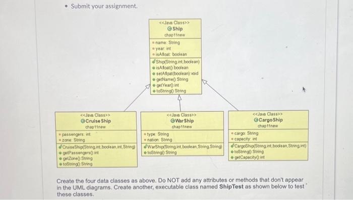 Solved \r\n- Submit your assignment. Create the four data | Chegg.com