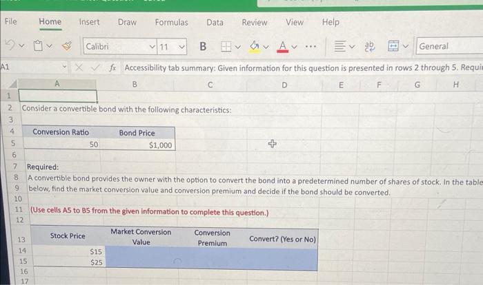 Solved Consider a convertible bond with the following | Chegg.com