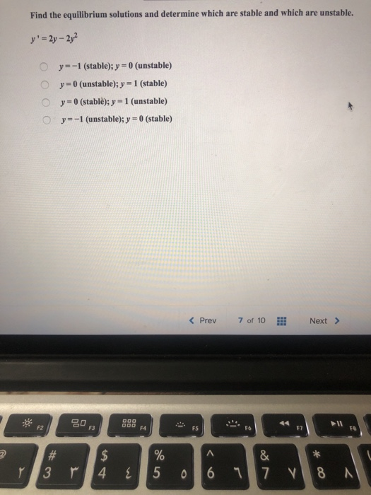 Solved Find the equilibrium solutions and determine which | Chegg.com