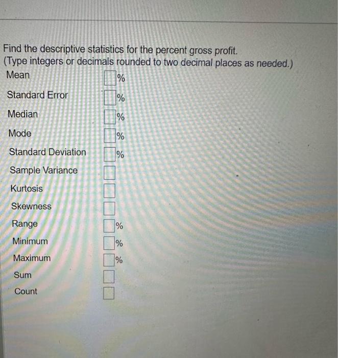 Solved Use the Descriptive Statistics tool to summarize the | Chegg.com