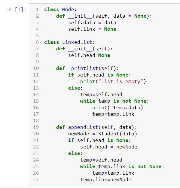 Solved Exercise 2: based on linked list A. Create the | Chegg.com