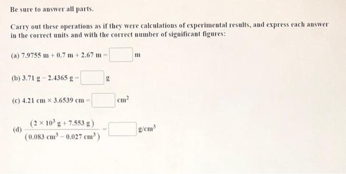 Solved Carry out these operations as if they were | Chegg.com