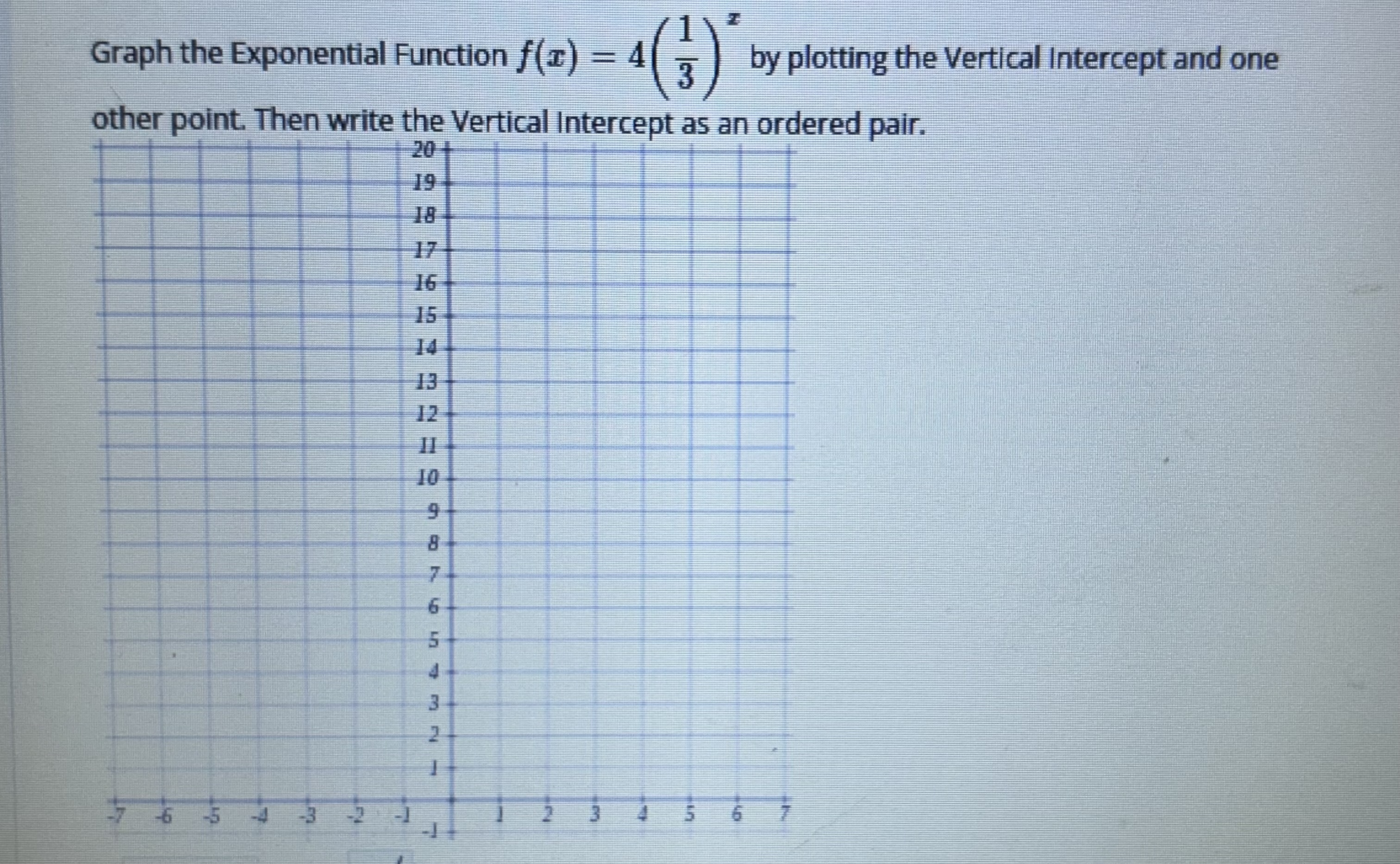 Solved Graph the Exponential Function f(x)=4(13)x ﻿by | Chegg.com