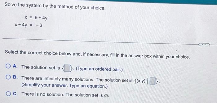 Solved Graph the solution set of the following system of | Chegg.com