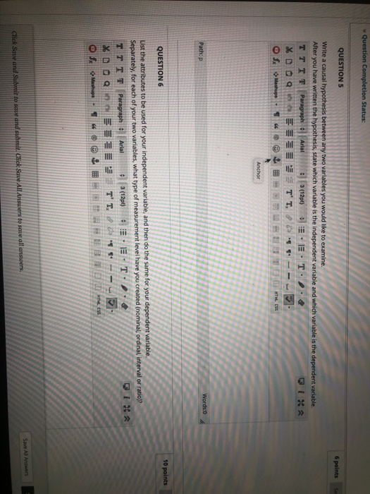 Solved Question Completion Status: QUESTION 5 6 points Write | Chegg.com