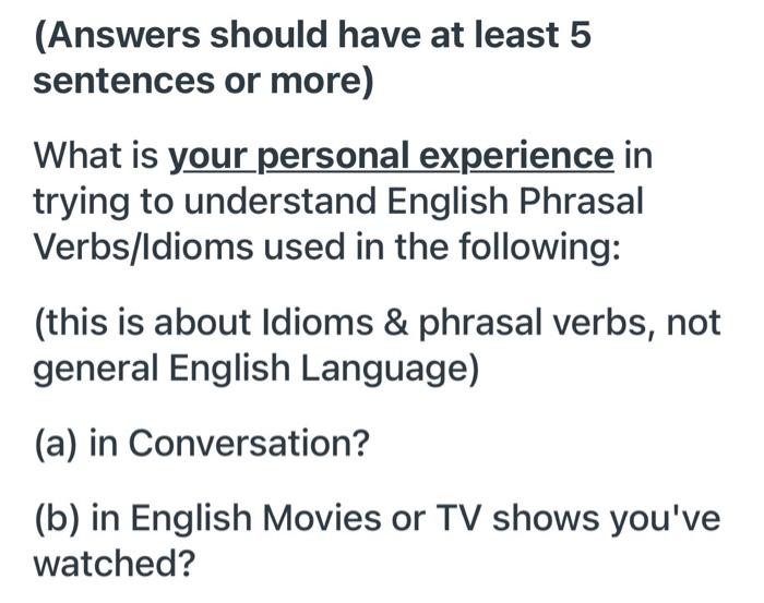 Solved (Answers should have at least 5 sentences or more) | Chegg.com