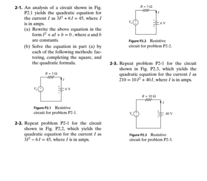 Solved R-30 2-1. An analysis of a circuit shown in Fig. P2.1 | Chegg.com