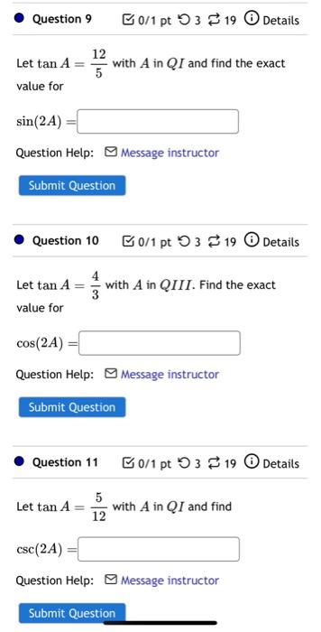 Solved I need help with these 3 problem please and thank | Chegg.com