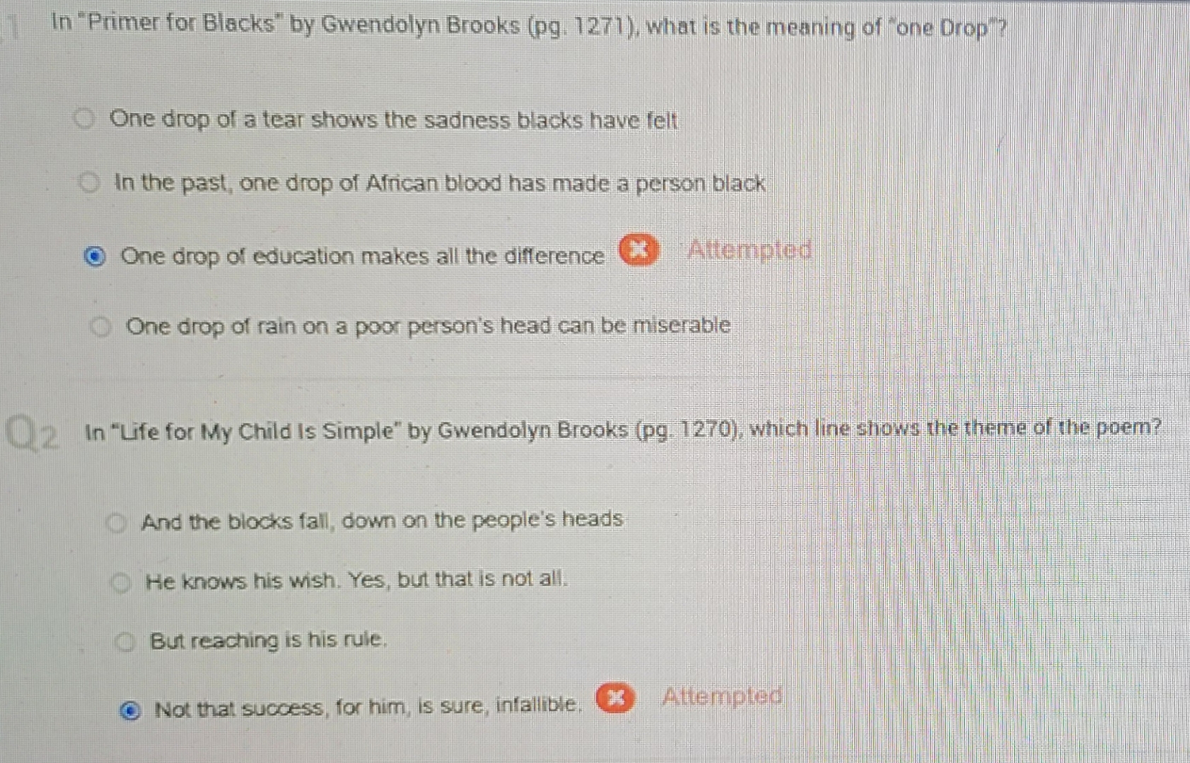 Solved En “Primer for Blacks” de Gwendolyn Brooks | Chegg.com