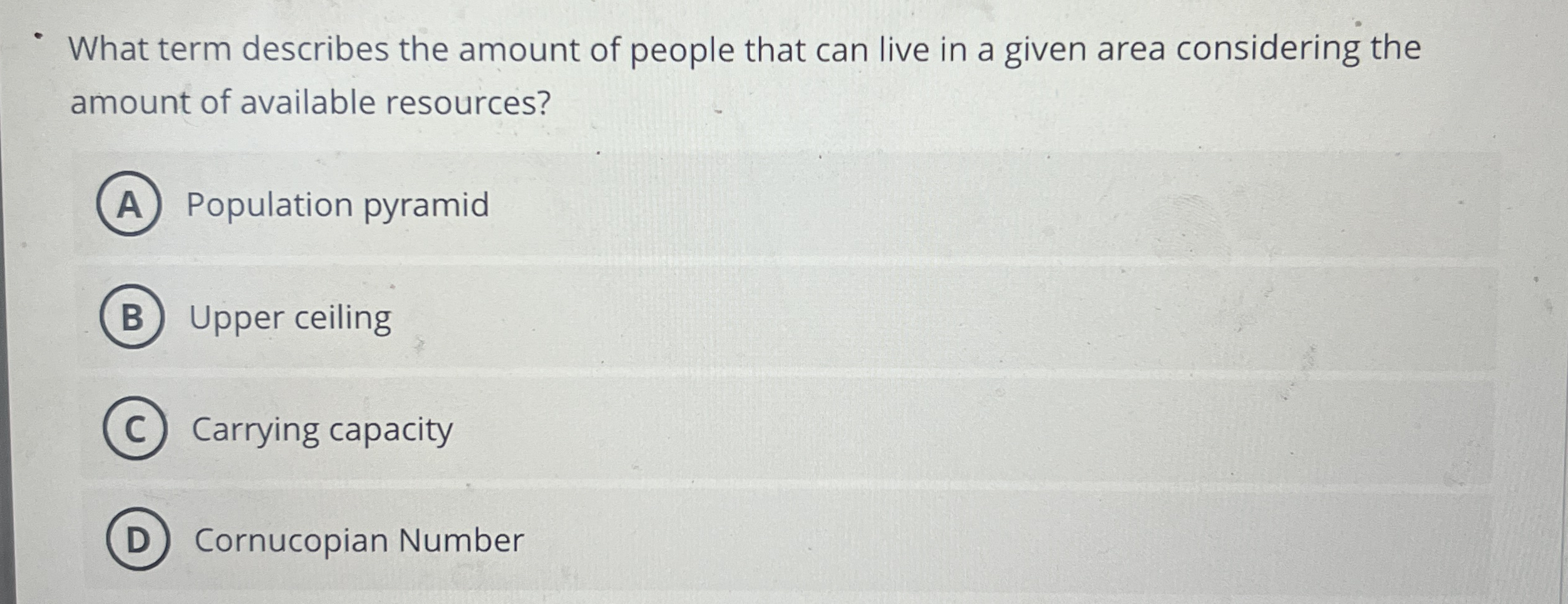 Solved What term describes the amount of people that can | Chegg.com