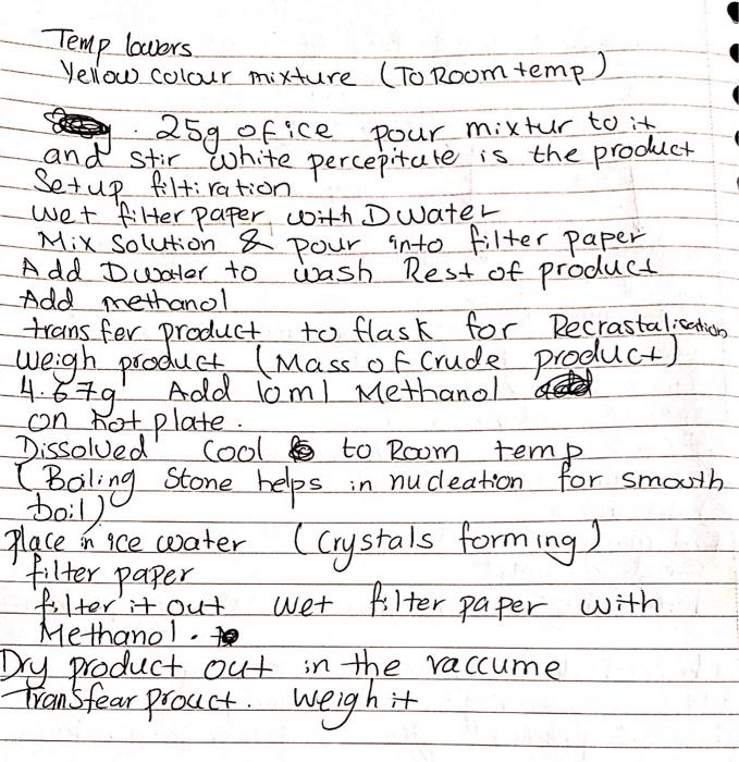 report form experiment 6 regioselective nitration of methyl benzoate