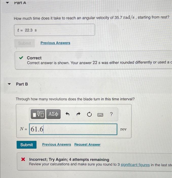 Solved Exercise 9.11 The rotating blade of a blender turns