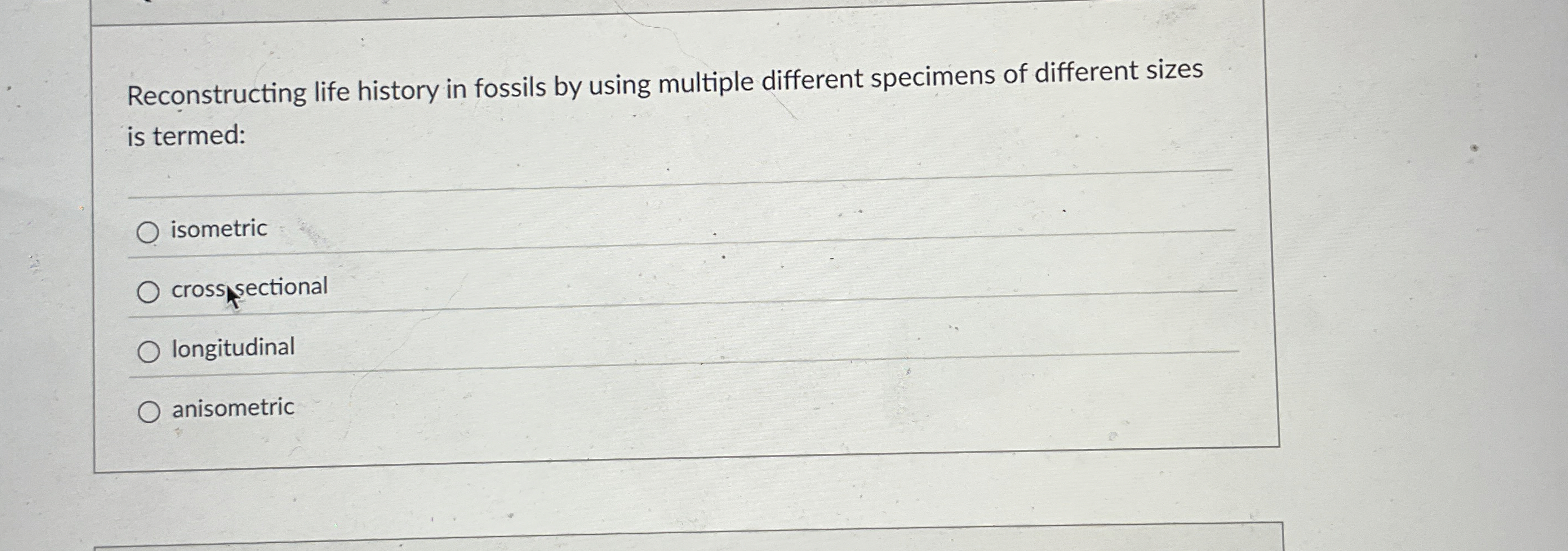 Solved Reconstructing life history in fossils by using