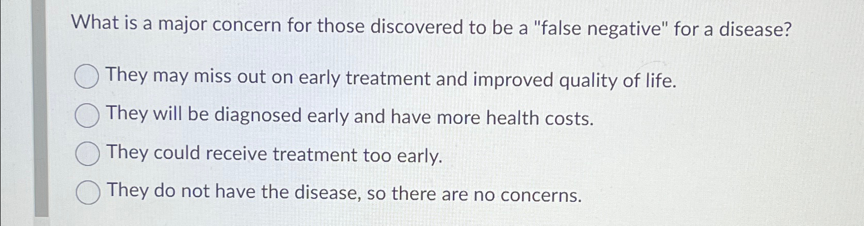 Solved What is a major concern for those discovered to be a | Chegg.com