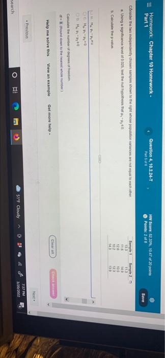 Solved III Homework: Chapter 10 Homework Part 1 Question 4, | Chegg.com