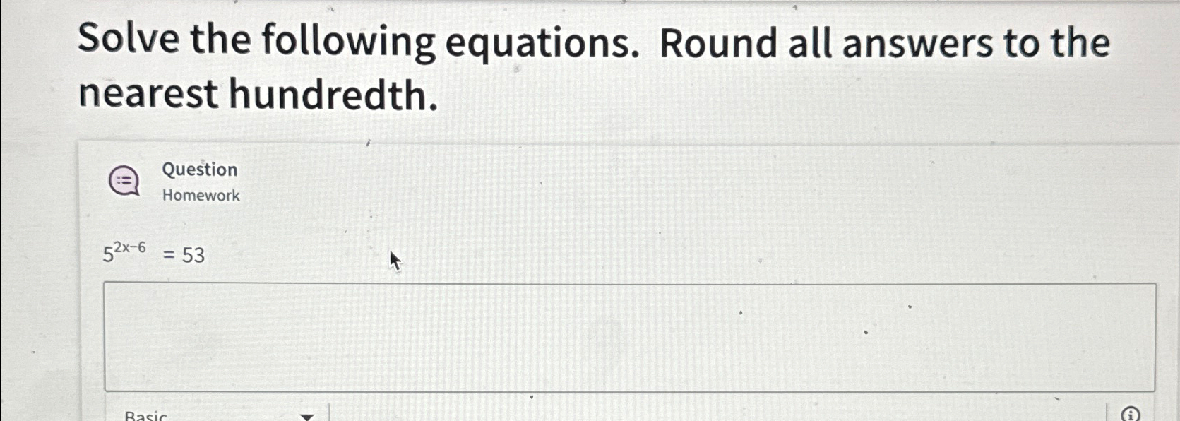 Solved Solve the following equations. Round all answers to | Chegg.com