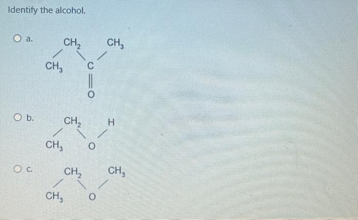 Solved Identify the alcohol. a. b.Identify the amide. a. | Chegg.com