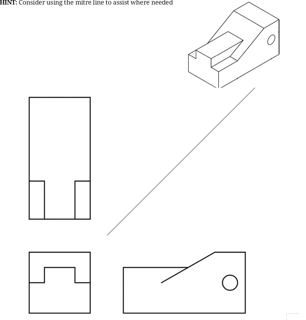 Solved HINT: Consider using the mitre line to assist where | Chegg.com