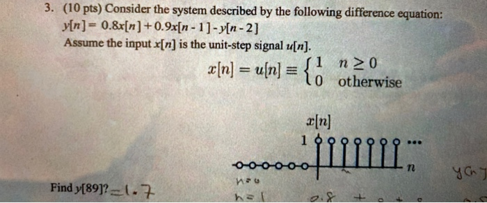 Solved 3. (10 pts) Consider the system described by the | Chegg.com