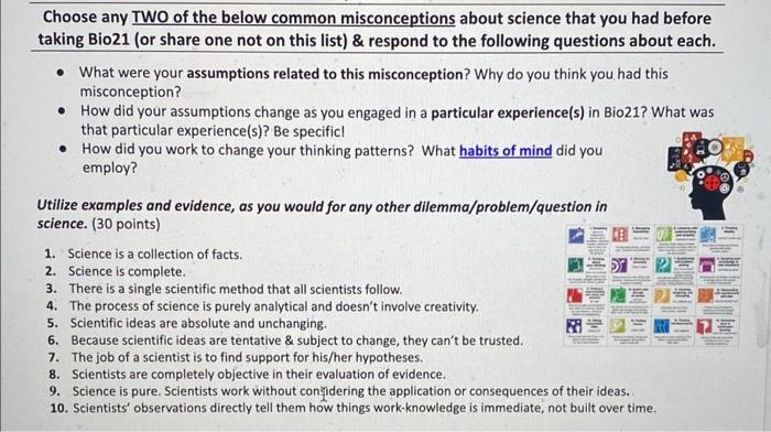 Solved Choose Any TWO Of The Below Common Misconceptions | Chegg.com