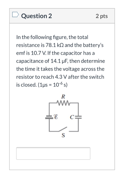 Solved D Question 2 2 pts In the following figure, the total | Chegg.com