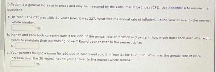 Solved Inflation is a general increase in prices and may be | Chegg.com