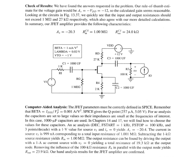Solved What is the amplification factor of the JFET characteri...
