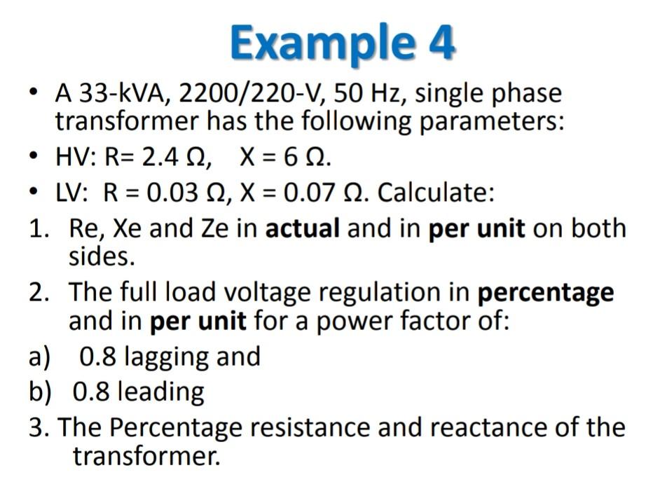 Solved - A 33-kVA, 2200/220-V, 50 Hz, single phase | Chegg.com