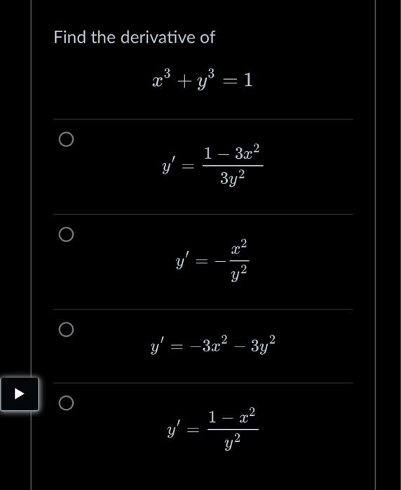 derivative of x 2 y 2 3