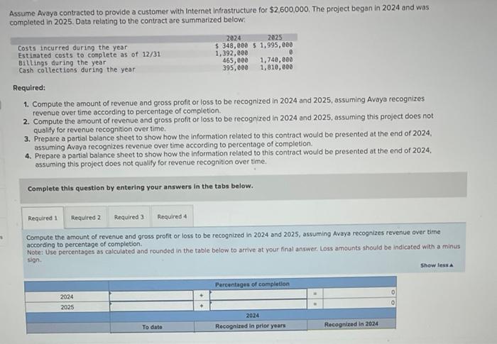 [Solved]: Assume Avaya contracted to provide a customer wit