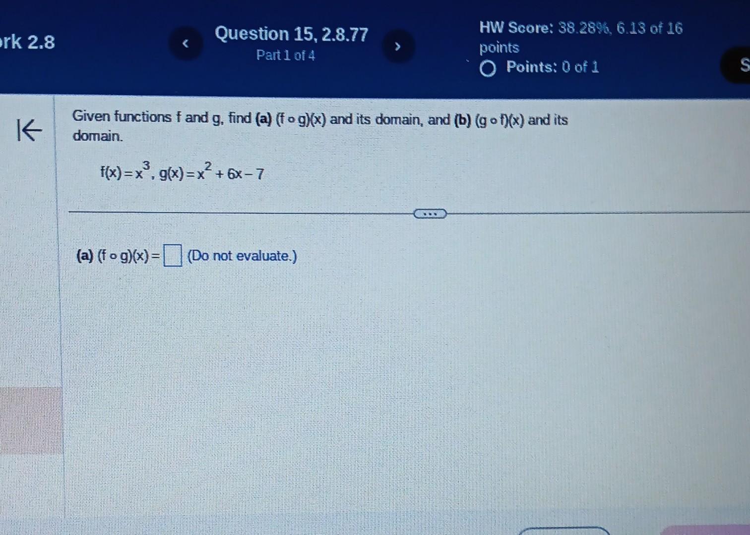 Solved Given Functions F And G Find A F∘g X And Its