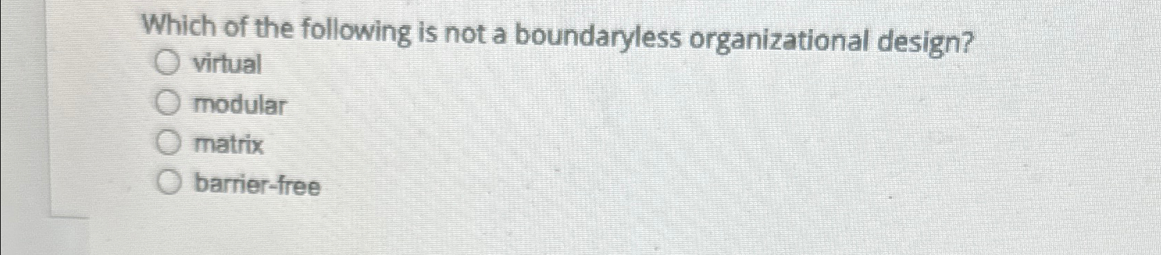 Solved Which of the following is not a boundaryless | Chegg.com